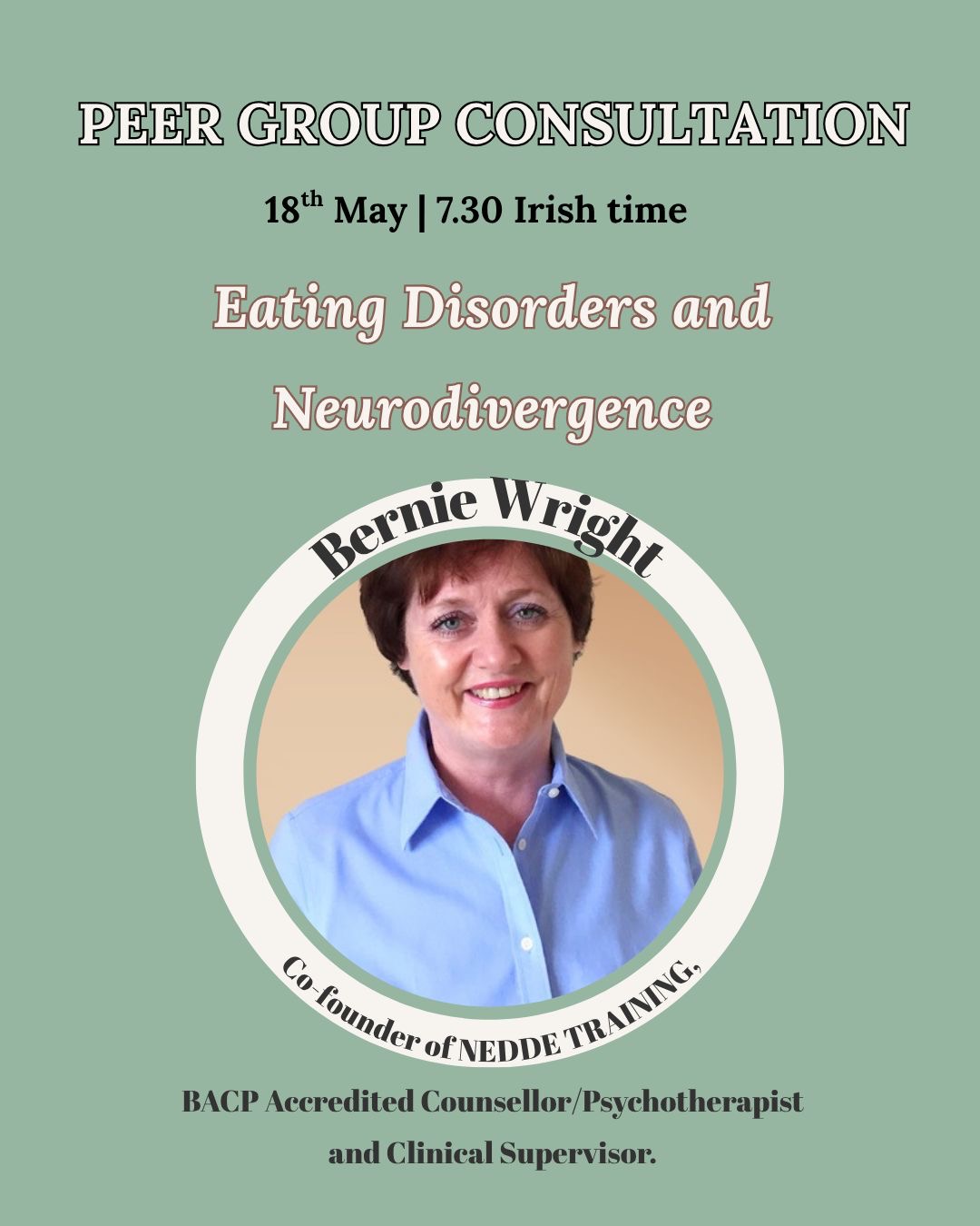 Peer Consultation and Special Interest Group for Eating Disorder Professionals.
