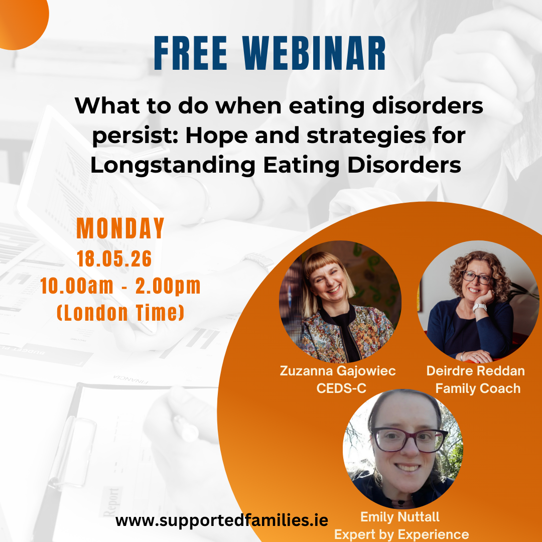 Join us for a session on longstanding eating disorders, whether you're an individual suffering, a family member or a professional keen to learn more.